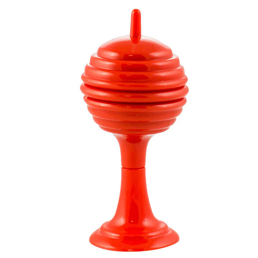 Red spiral ball magic prop on stand, Amazing Magic Ball & Vase Trick-Magic Makers Inc