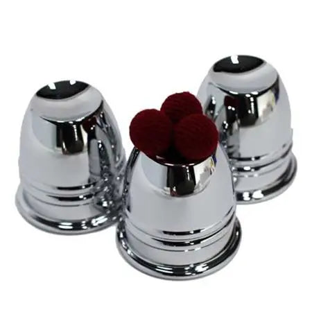 Chrome Cups and Balls Magic Trick - Professional Edition-Magic Makers-Inc Magic Makers Inc.
